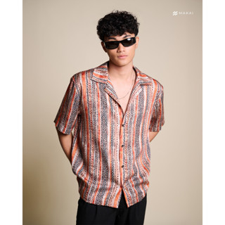 MAKAI เสื้อเชิ้ต เสื้อฮาวาย ผ้าไลโอเซลล์ ลาย TAMARIND SOUR H…
