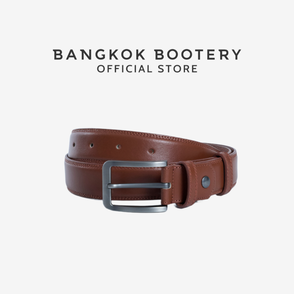 BANGKOK BOOTERY เข็มขัด รุ่น Belt Pin Buckle หนังแท้