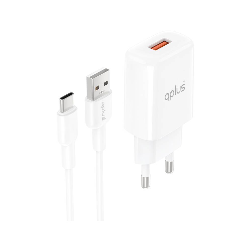อะแดปเตอร์ QPLUS Wall Charger 1 USB-A (2.4A/12W) + USB-C รูปที่ 2