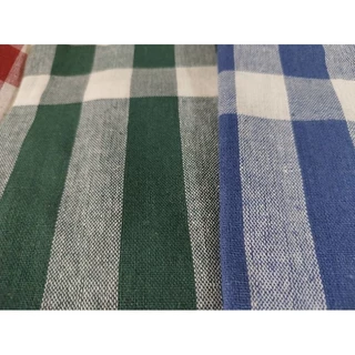 ผ้าขาวม้า ผ้าฝ้าย100% ผ้าไม่หด สีไม่ตก เย็บชายทุกผืน ขนาด 80×190 cm ขนาดมาตรฐาน