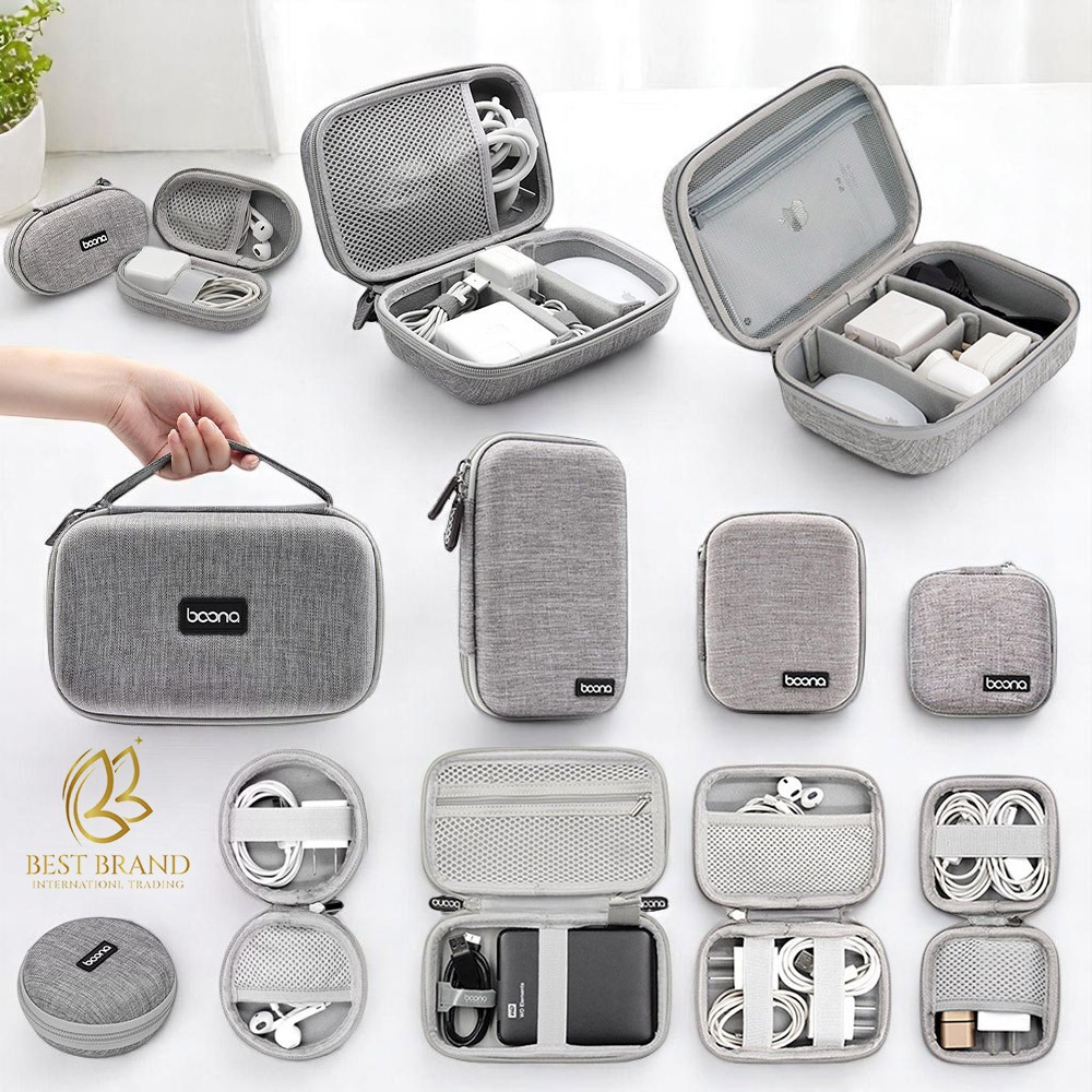 กระเป๋าเคสแข็งใส่อุปกรณ์อิเล็กทรอนิกส์ กันกระแทก EVA สำหรับฮาร์ดดิสก์ สายชาร์จ พาวเวอร์แบงค์ หูฟัง (Organizer Bag)