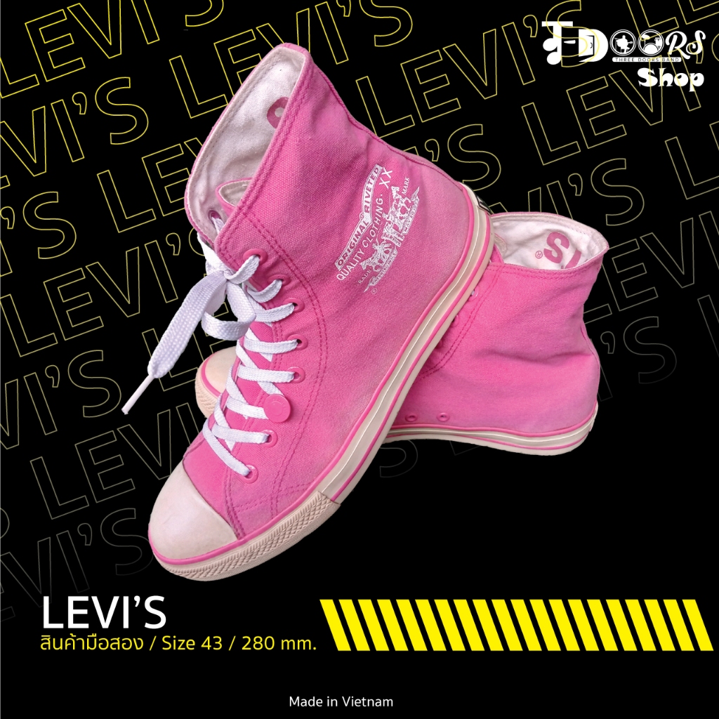 LEVI'S ผ้าใบหุ้มข้อมือสอง สภาพสวย จัดส่งฟรี!!!