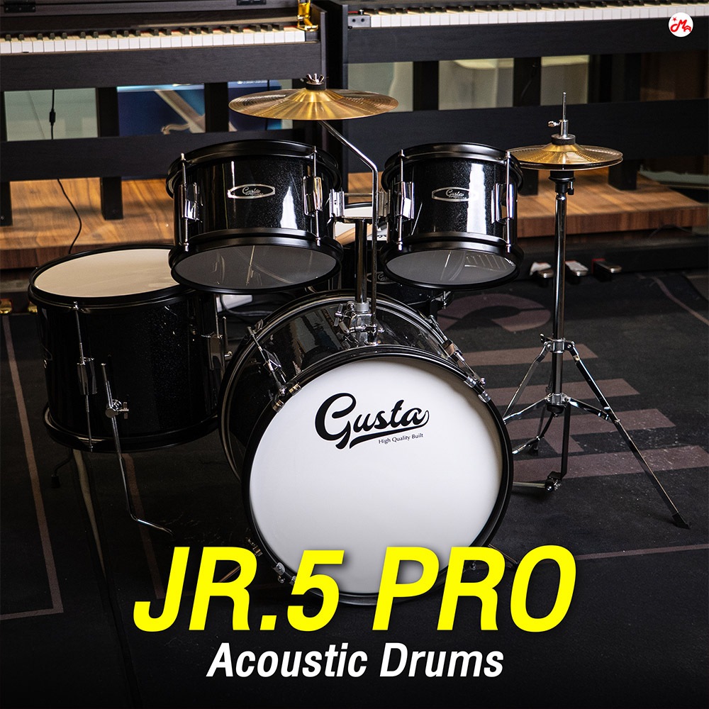 Gusta JR5 / JR5 Pro กลองชุดเด็ก 5 ใบ ครบชุด +ฟรีเก้าอี้ และไม้กลอง Music Arms