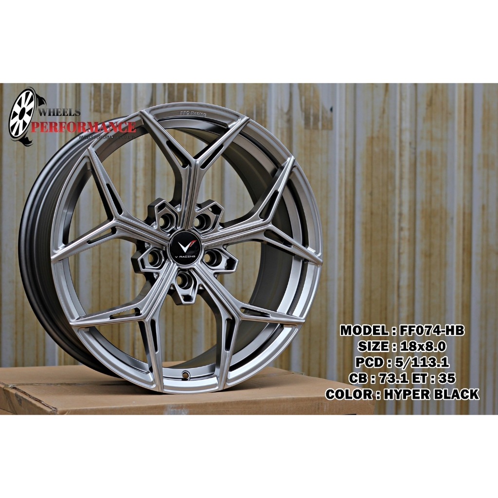 18 ล้อแม็กขอบ18 ล้อเข้าใหม่ ใส่ได้ทุกรุ่น 5รู112 5รู114 V-RACING FLOWFROMING ล้อเบา ล้อแท้V ราคา1วง