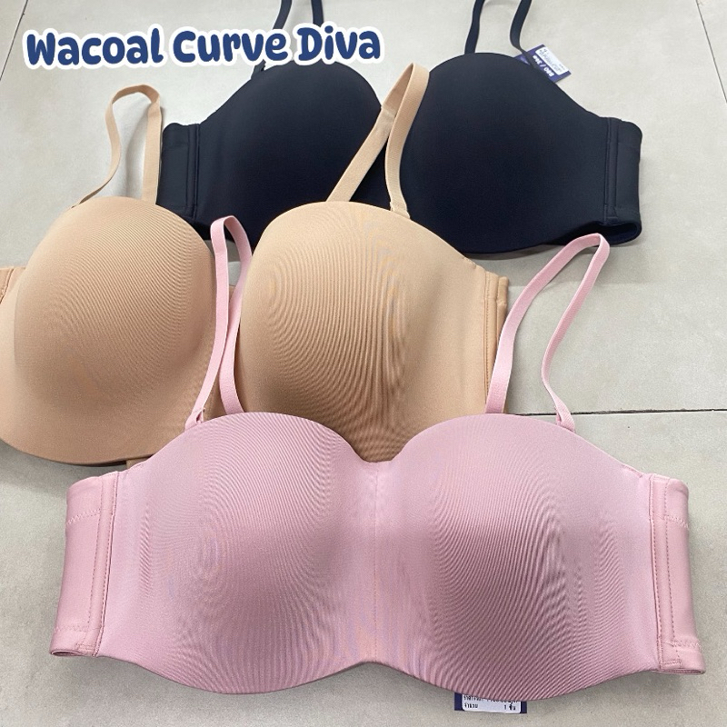 Wacoal Curve Diva คัพดีเวอร์ บราเกาะอก เก็บกระชับ สาวคัพใหญ่รุ่น WB7939