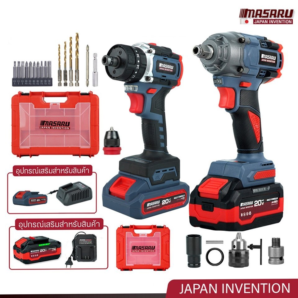 COMBOSET MASARU สว่านไขควง บล็อกไร้สาย หินเจียรไร้สาย รุ่นSCCG-100/SCCG-105 จับคู่สุดคุ้ม แบตอึดทน - รูปที่ 6