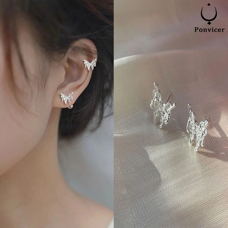ต่างหู Lava Butterfly มัลติฟังก์ชั่นสำหรับผู้หญิงต่างหูระดับไฮเอนด์ที่ไม่สม่ำเสมอเฉพาะกลุ่มต่างหูที่ละเอียดอ่อน