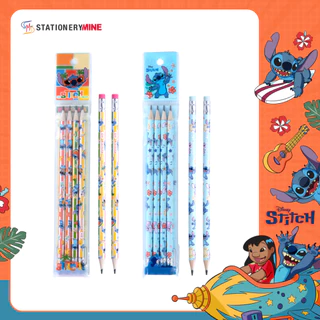 (แพ็ค 4) Master Art ดินสอ ดินสอดำ 2B และ HB ลาย Stitch ลิขสิทธิ์แท้ จำนวน 4 แท่ง