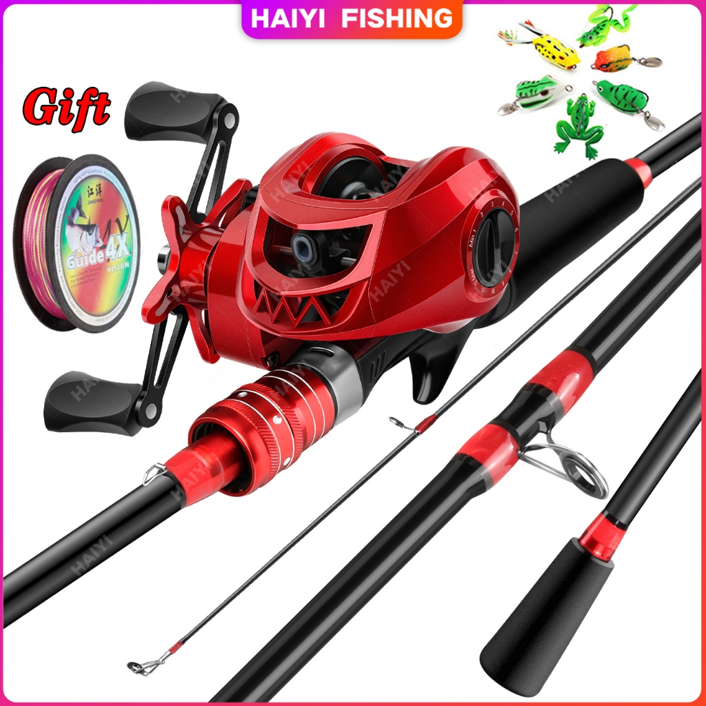 🐬HAIYI FISHING🐬ชุดคันเบ็ดคาร์บอนไฟเบอร์ ความยาว 2.1 ม. พร้อมรอกโลหะ 18+1BB 7.2:1 รองรับน้ำหนักรวมได้ 10 กก.
