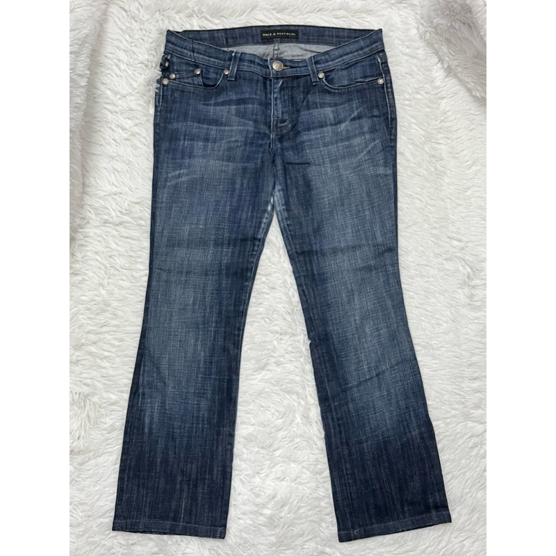 U300 กางเกงยีนส์ขายาว R O C K & R E P U B L I C  เอว32-34”สะโพก38-40“เป้า9”ยาว36“กระดุมทุกเม็ดตอกแบร