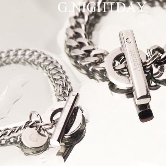 G.NIGHTDAY -(พร้อมส่ง) Together วัสดุทนทานไม่ลอกไม่ดำได้ติดตัวได้ตลอด  Material stainless steel