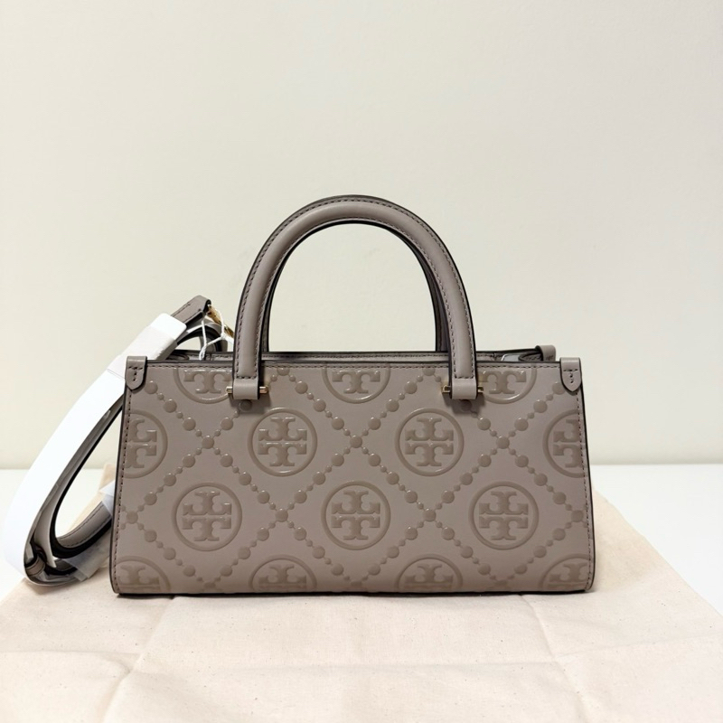 Shop T Monogram Embossed Small Rectangular Tote 164641