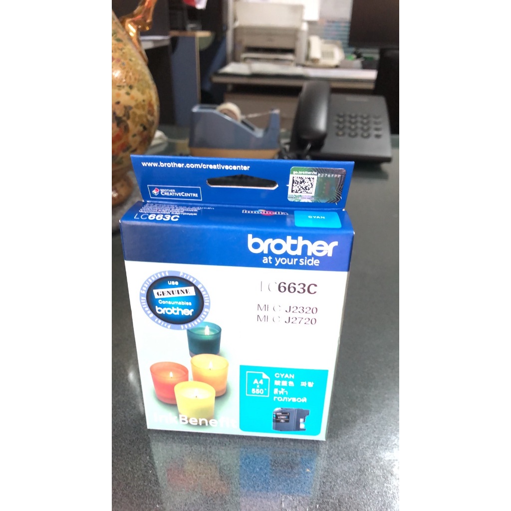 Brother LC-663C  ตลับหมึกสีฟ้า สำหรับเครื่องอิงค์เจ็ทรุ่น MFC-J2320 / J2720