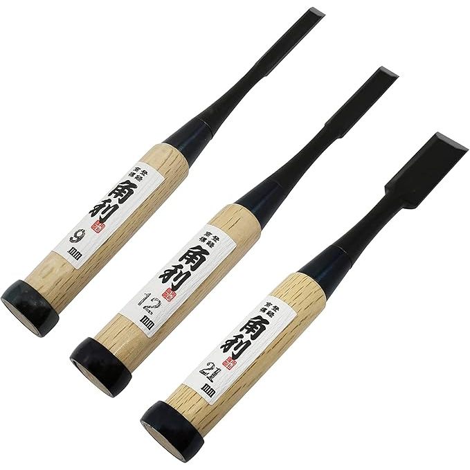 Kakuri Entry Only Chamfering White Oak Pattern 0.47, 0.47, 0.83 inches (9, 12, 21 mm), Set of 3 from