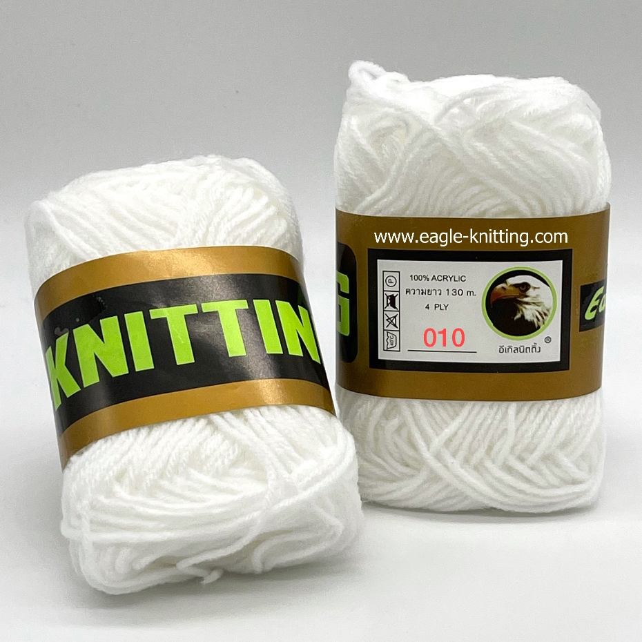 ไหมอีเกิ้ลEagleKnitting 4ply  ไซส์ M [รหัส010-700]  ยกแพค 1ห่อ/8ม้วน - รูปที่ 2