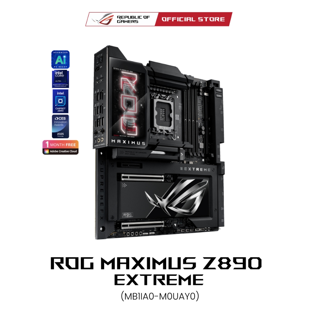 ASUS ROG MAXIMUS Z890 EXTREME Mainboard, Intel Core Ultra Processors, Intel Z890 Chipset, 4xDIMM, Ma