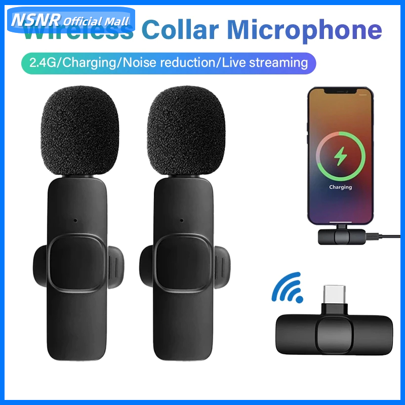 ไมโครโฟนไร้สาย K9 Wireless Microphone K35 แบบพกพา ใช้สําหรับสมาร์ทโฟน ไมค์ไร้สายหนีบเสื้อ ไมค์หนีบปก
