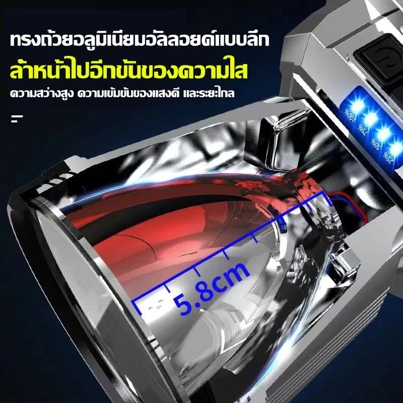 COD T998 ไฟฉายคาดหัวแท้ LEDแรงสูง สว่างขึ้น10 เท่า ไฟส่องกบ กันน้ำ ไฟฉายแบบชาร์จ แบตอึด48-72ชม ส่องแสงระยะ 10KM