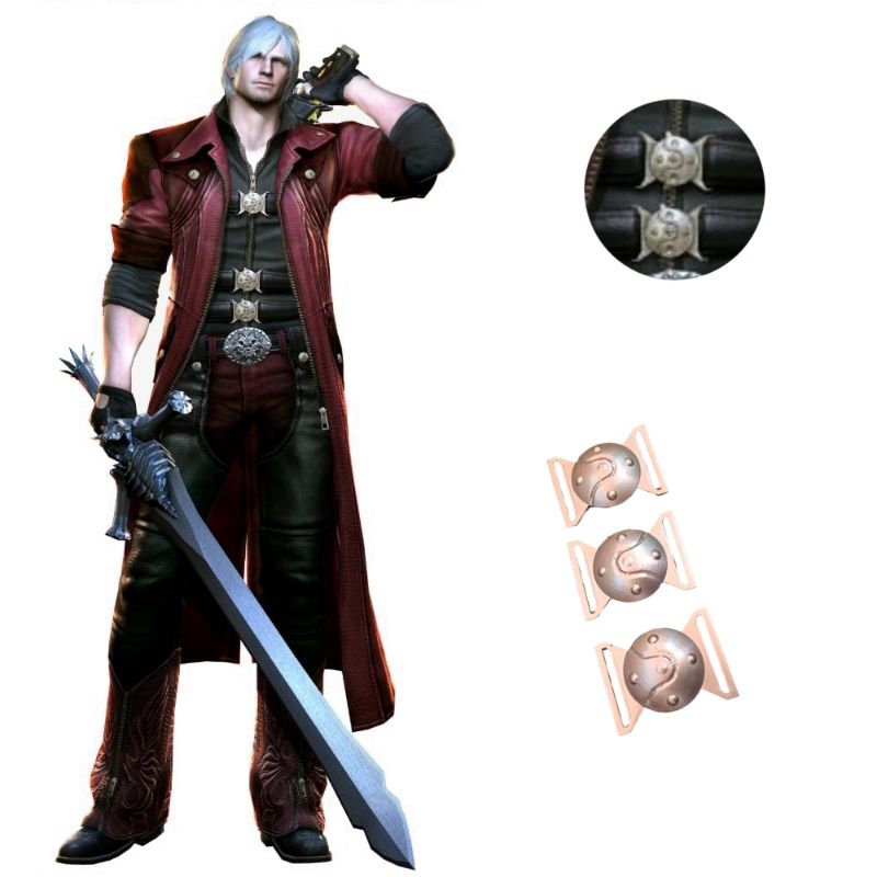 พร๊อพกระดุม Dante [ Devil May Cry ] งานเรซิ่น 3D [ Cosplay ]