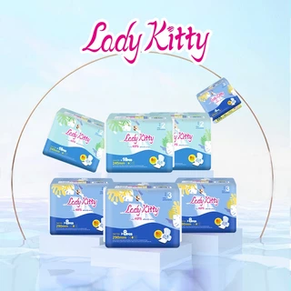 Lady Kitty ซอฟท์แอนด์ดราย สลิม ผ้าอนามัย สำหรับกลางวัน แบบมีปีก 24.5 ซม. จำนวน 10 ชิ้น