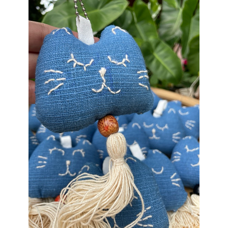 พวงกุญแจหน้าแมวผ้าทอชินมัย ที่ห้อยกุญแจ ที่ห้อยกระเป๋า ของฝาก ของที่ระลึก ของแจก ของจีบลูกค้า - รูปที่ 2