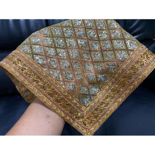 ผ้าคลุมหัวนาค ลูกไม้คลุมหัวนาค ผ้าคลุมหัวบวชพรีเมี่ยม