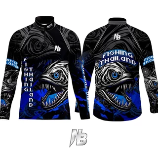 เสื้อตกปลา,ปั่นจักรยาน Set สี 44 FISHING THAILAND (สินค้าพร้อมจัดส่ง) ป้องกันแสง UV,ระบายอากาศได้ดี
