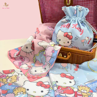 Kiss Me Doll ผ้าพันคอ/ผ้าคลุมไหล่ ลาย Hello Kitty New collection ขนาด100x100 cm.