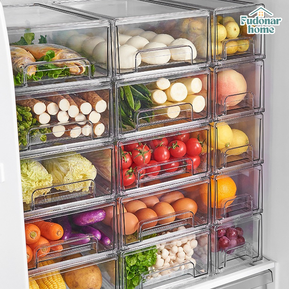 Fudonar กล่องเก็บอาหารในตู้เย็น กล่องใส่อาหาร กล่องใส่ผักผลไม้ กล่องเก็บของในตู้เย็น สินค้าพร้อมส่ง - รูปที่ 5