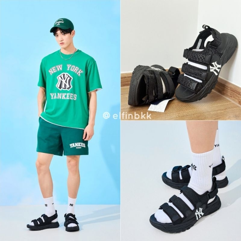 MLB Chunky Sandal Triple Strap
รองเท้าแตะรัดส้น สีดำ NY สีขาว LA

