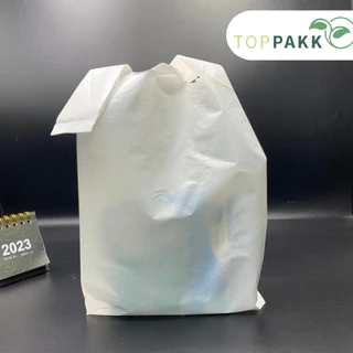 ถุงหูหิ้ว ถุงหูหิ้วสีขาวนม (1 kg./ แพ็ก​)​ สินค้าจากโรงงาน​ ถุงหนา แข็งแรง ได้รับการรองรับจากมาตรฐาน​ ISO​&GMP