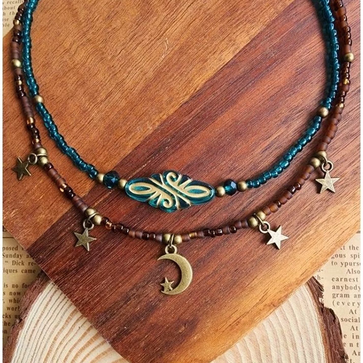 พร้อมส่ง สร้อยคอสไตล์แอนทีค โบฮีเมียน Handmade Antique  Bohemian Necklace