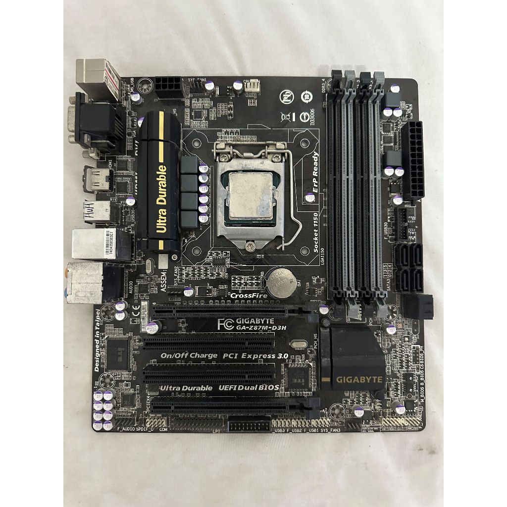 Mainboard Gigabyte GA-Z87M-D3H + CPU i3-4150 (บอร์ดเสีย ไม่รวม cpu)
