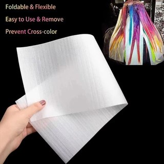 50ชิ้น แผ่นกระดาษย้อมสีผม ไฮไลท์ แผ่นย้อมสีผม ใช้ซ้ําได้ DIY