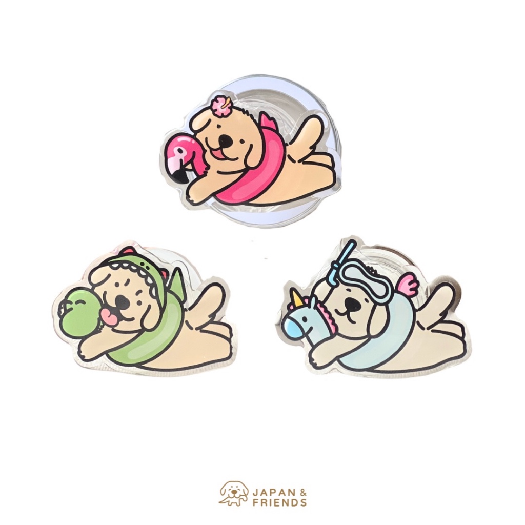 GripTok Acrylic มีทั้งแบบแม่เหล็กและแบบกาว ลาย Golden Fish ที่ติดหลังโทรศัพท์ ตัวติดมือถือ