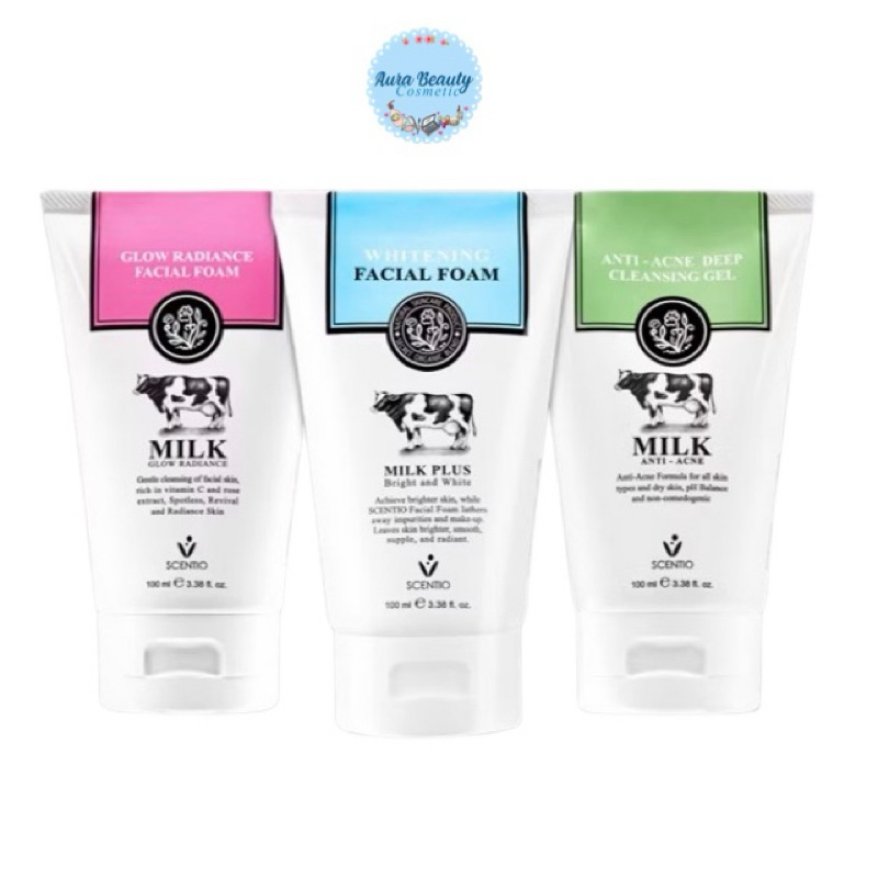 Beauty Buffet Scentio Milk Facial Foam 100ml บิวตี้ บุฟเฟ่ต์ โฟมล้างหน้า น้ำนม