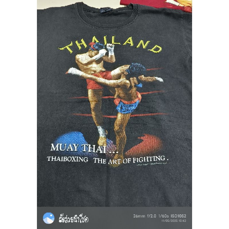 D38❤️รอบอก40 ยาว27" 🆕งานThailand มวยไทย เสื้อยืดมือ2 แบรนด์ วินเทจ การ์ตูน วง ลายมันส์ ราคาถูก สภาพด