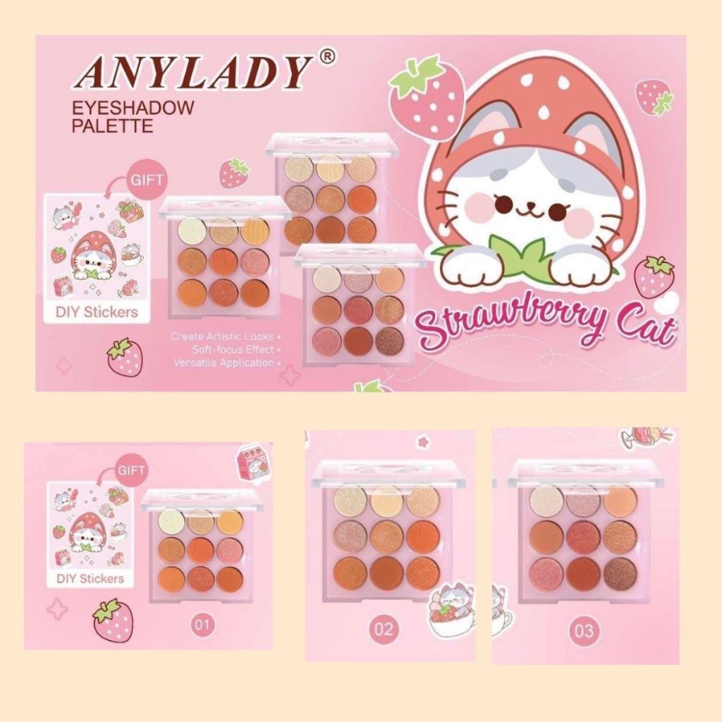 Anylady อายแชโดว์ พาเลท Eye shadow strawberry cat