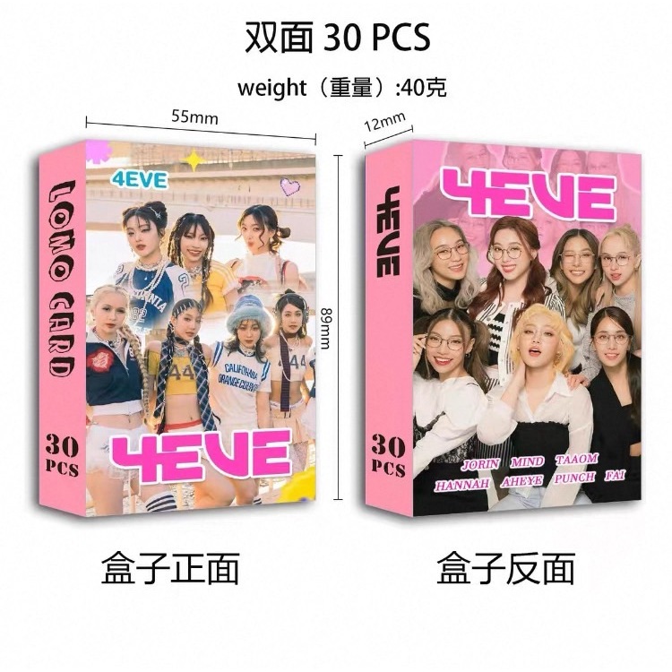 96 pcs LOMO Card 4EVE 36สติ๊กเกอร์ โปสการ์ด 60การ์ด 30Lomo card