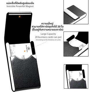 มีสินค้า ที่ใส่นามบัตรหนัง PU ผู้ชายมัลติฟังก์ชั่ กล่องเก็บนามบัตรแบบพกพา กล่องใส่นามบัตร อลูมิเนียม Card Holder