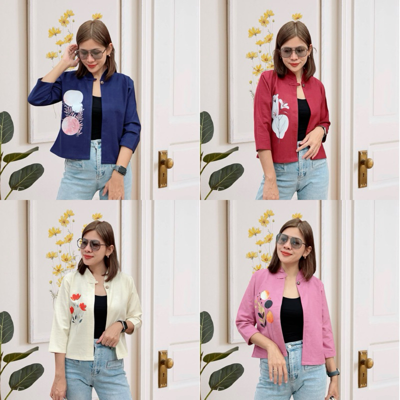 เสื้อคลุมคอจีน ผ้าชินมัย สกรีนพิมพ์ลาย น่ารัก เนื้อผ้าเกรดคุณภาพ