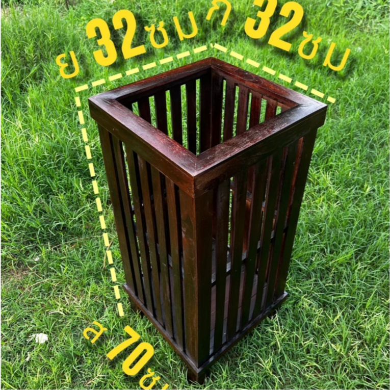 ตะกร้าใหญ่ ขนาด 32x70ซม กว้างด้านใน24ซม ทำจากไม้สักสำหรับจัดเก็บของใช้ภายในบ้านเช่น ไม้กอล์ฟ ไม้กวาด