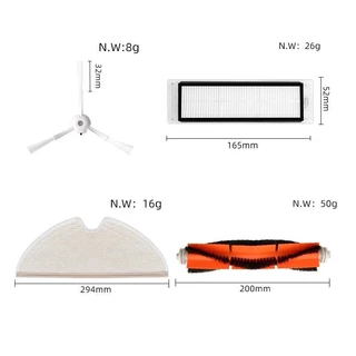 S6 S5 อะไหล่โรบอท For Xiaomi Roborock S6 MaxV/S6/S6 Pure/S5 Max/S5 Robot Vacuum Mop แปรงหลัก แปรงข้าง ตัวกรอง