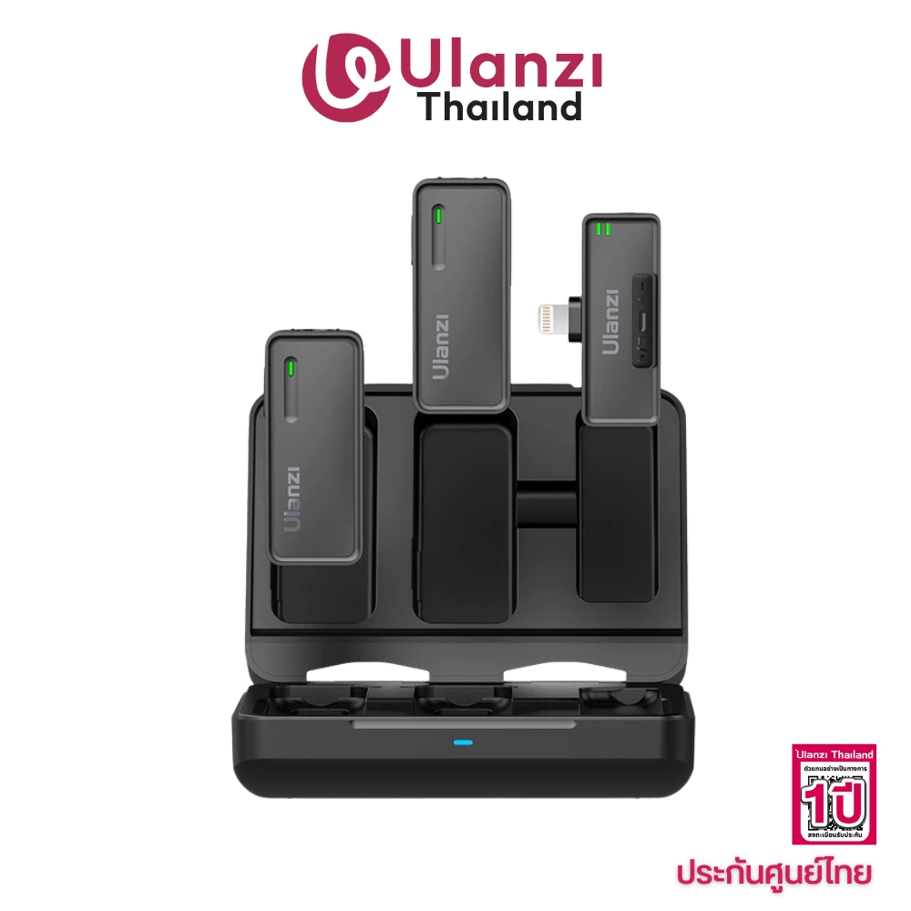 Ulanzi UW-MIC 2.4GHz Wireless Recording Microphone ไมค์ไร้สาย ช่วยสอน ไลฟ์สด สำหรับมือถือ แบตในตัว