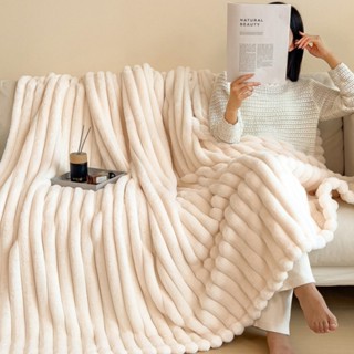 FM Newestผ้าห่มขนกระต่าย ผ้าห่มสักหลาด นุ่มพิเศษ / ผ้าห่มคลุ…