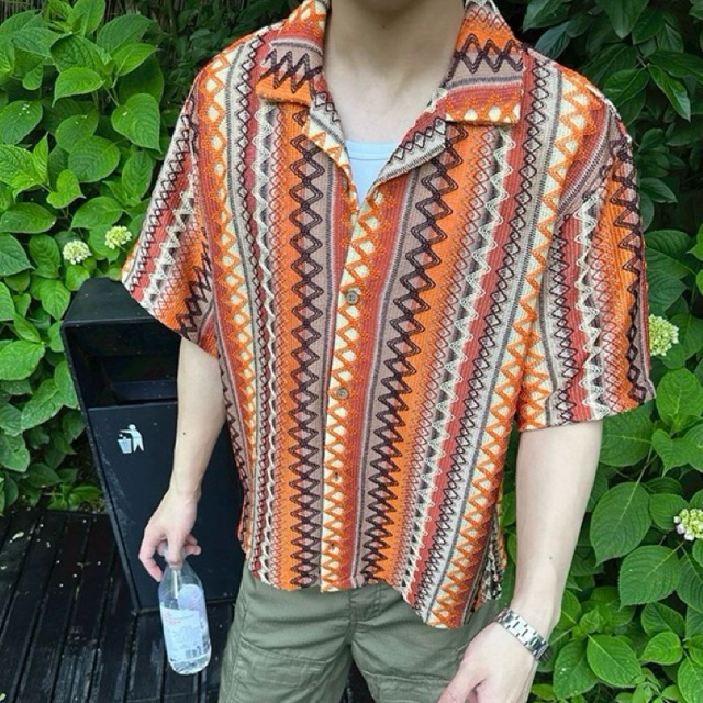 เสื้อเชิ้ตผู้ชาย orange shirt