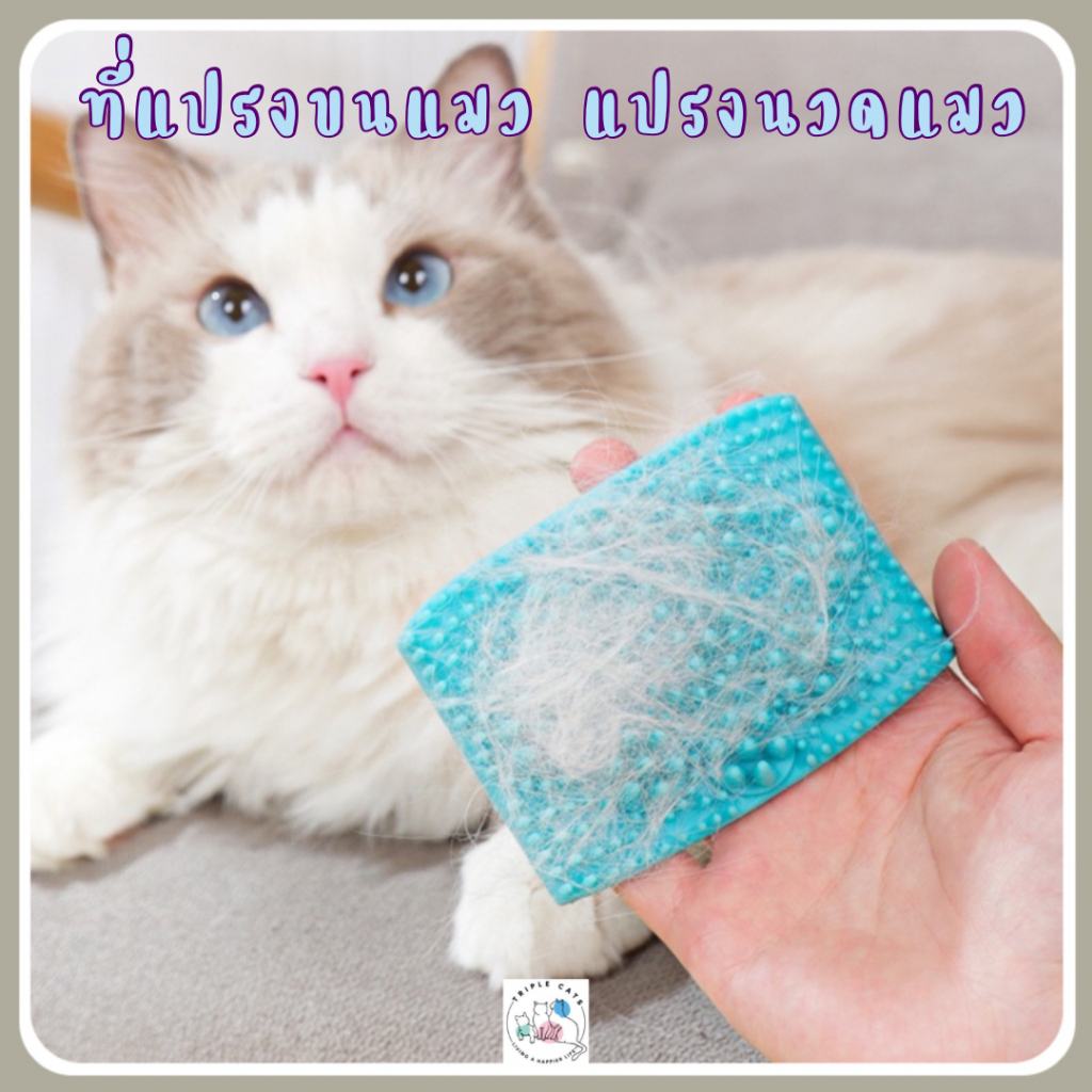 แปรงนวดขนแมว แปรงหวีขนสัตว์เลี้ยง แปรงหวีขนแมว หวีแปรงขนแมว