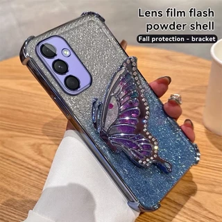 เคสหรูหรา สำหรับ Samsung A17 A18 A27 S25FE S25FE S24FE A57 A37 A36 A56 A55 A16 A02S A03S A12 S24U S26 S26U เคสตั้งได้