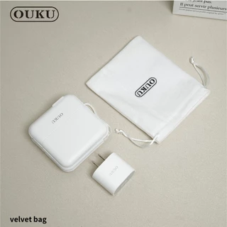 กระเป๋าหูรูดผ้ากำมะหยี่ OUKU VELVET BAG กระเป๋าพาวเวอร์แบงค์ สีสัน สําหรับเก็บใส่แบตสำรอง สายชาร์จ