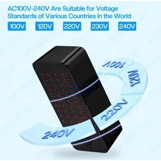 2025 10/12/20/30/40/60 พอร์ต USB ชาร์จโทรศัพท์ Station Power Adapter Station Fast Charger สำหรับ โทรศัพท์ charger